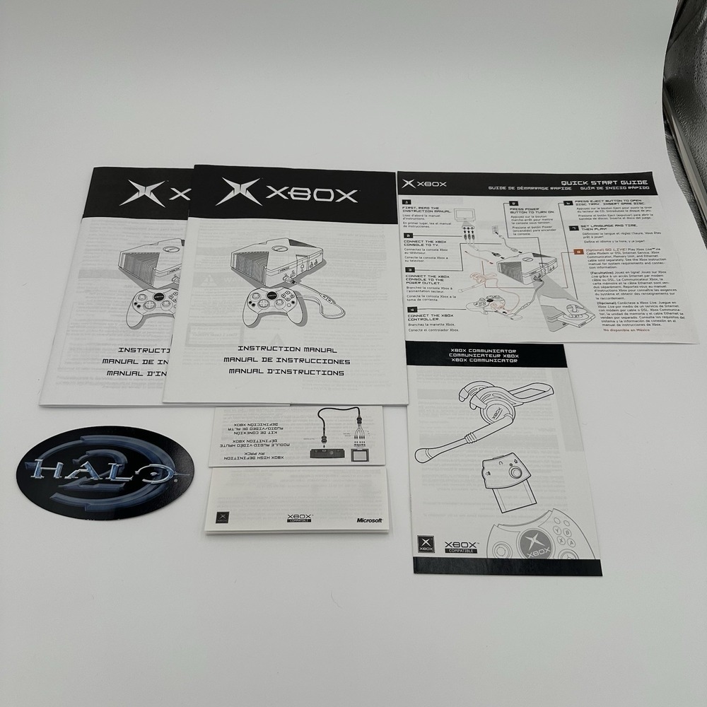 2 Original Microsoft XBOX Instruction Manual Booklet And Other Xbox Papers